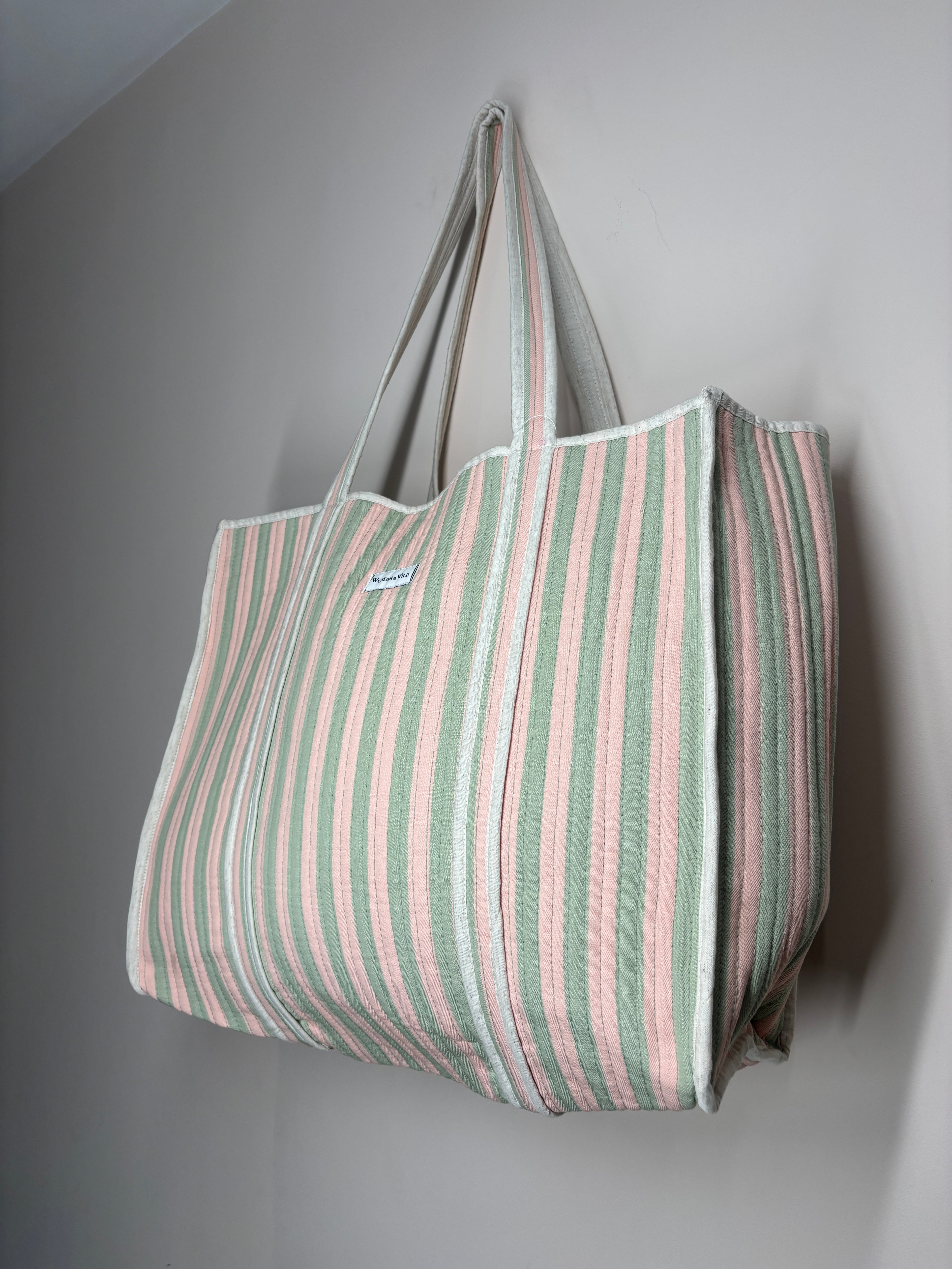 Riviera Stripe Reversible Shopper