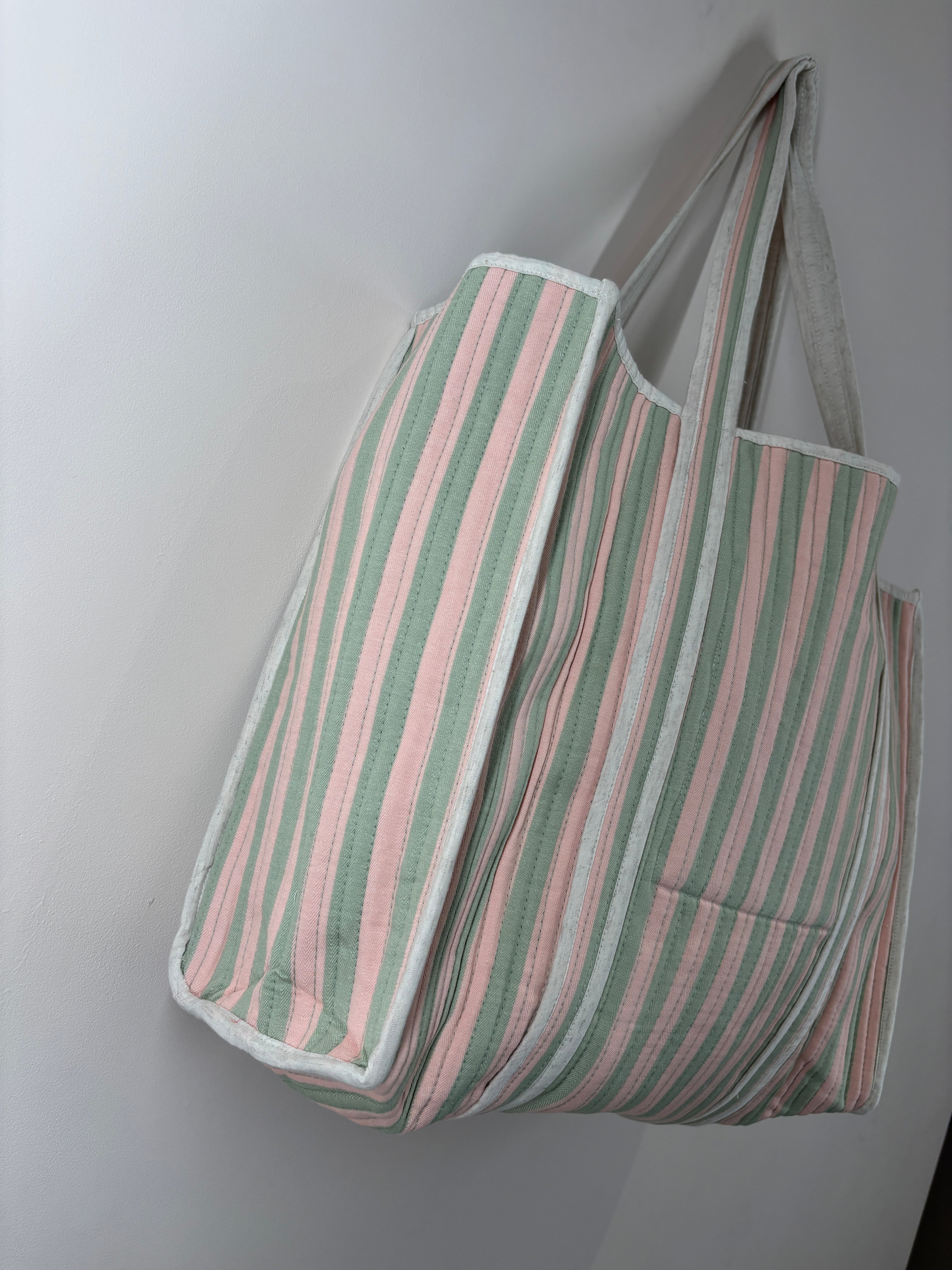 Riviera Stripe Reversible Shopper