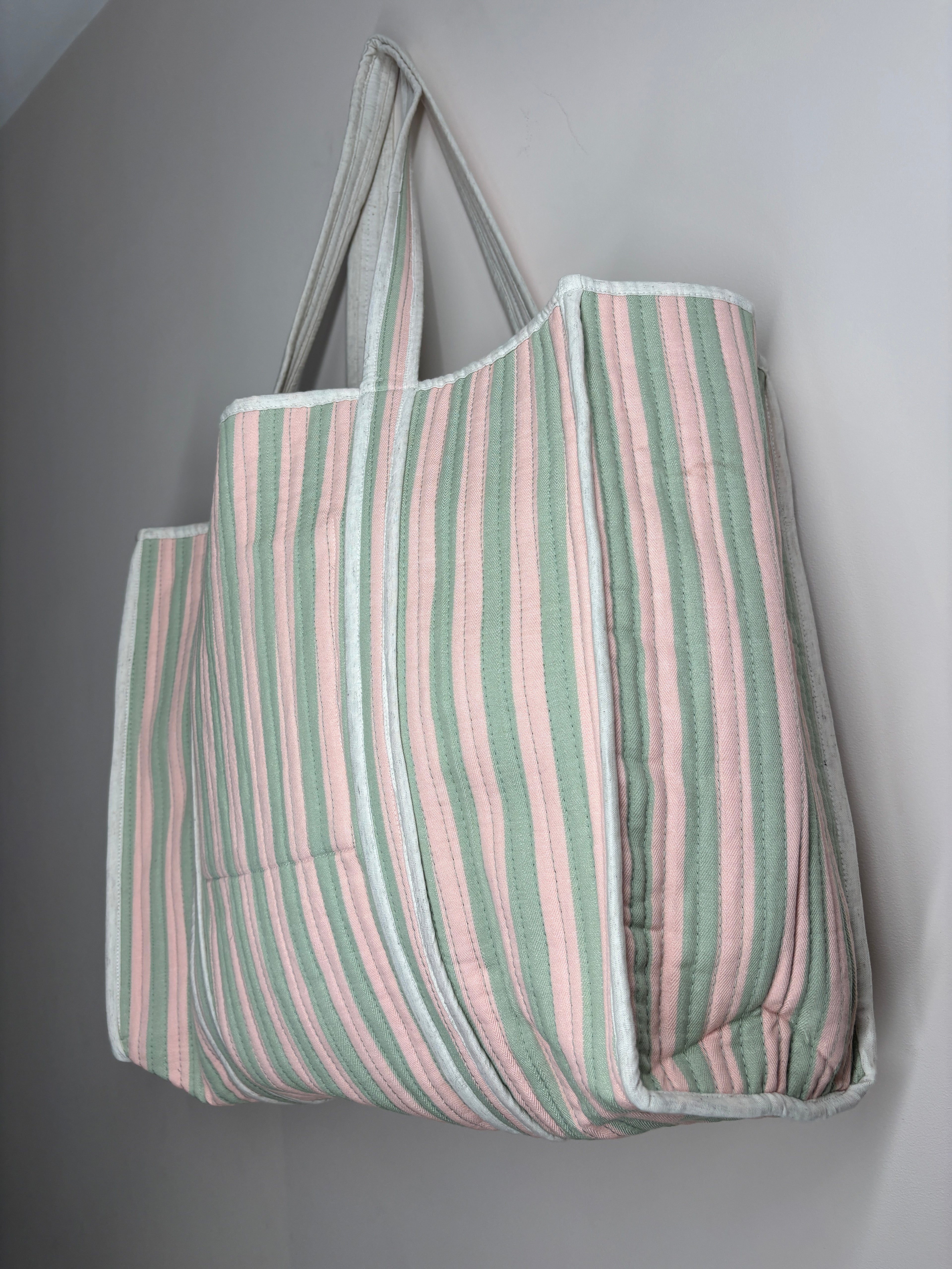 Riviera Stripe Reversible Shopper