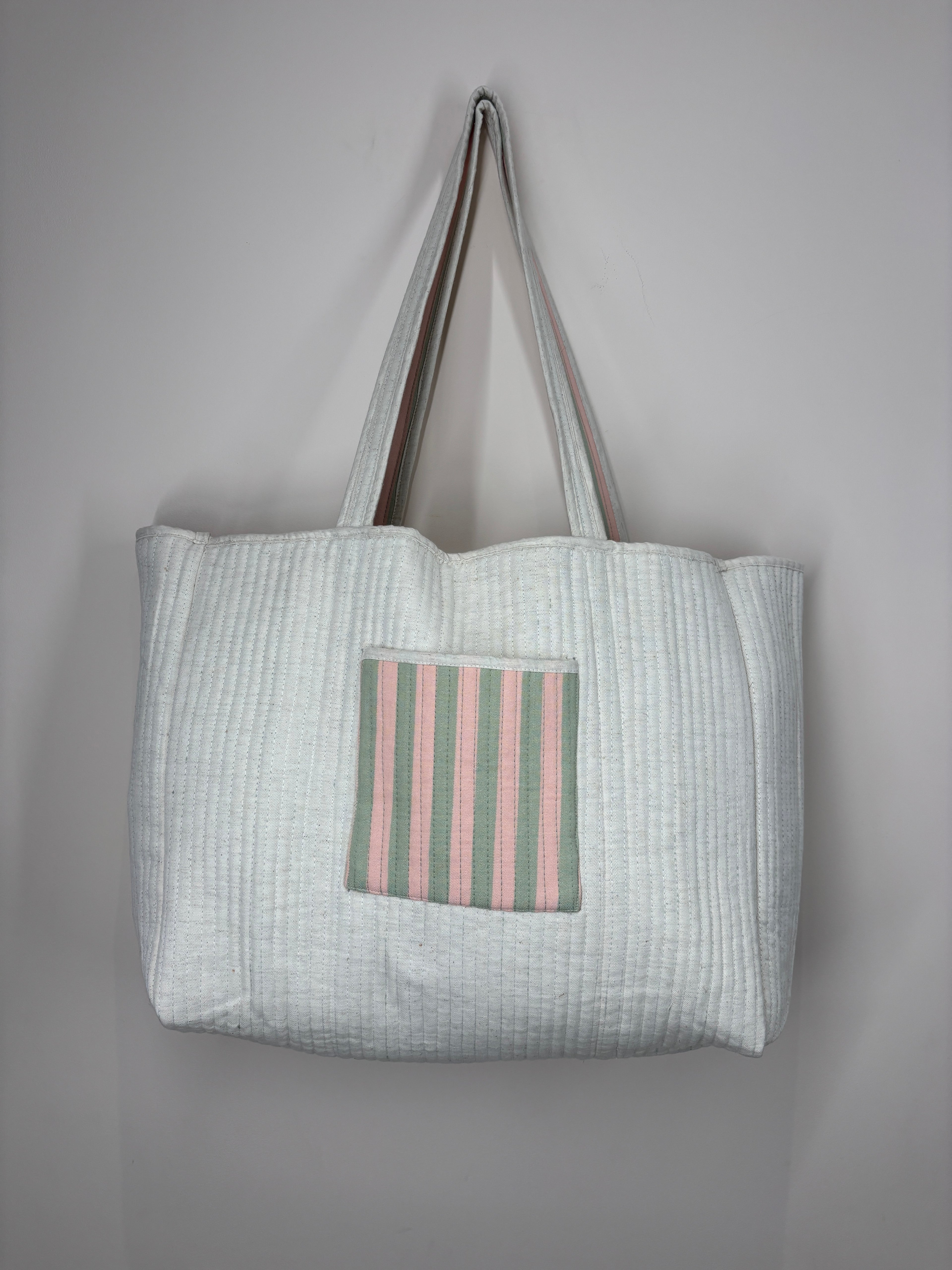 Riviera Stripe Reversible Shopper