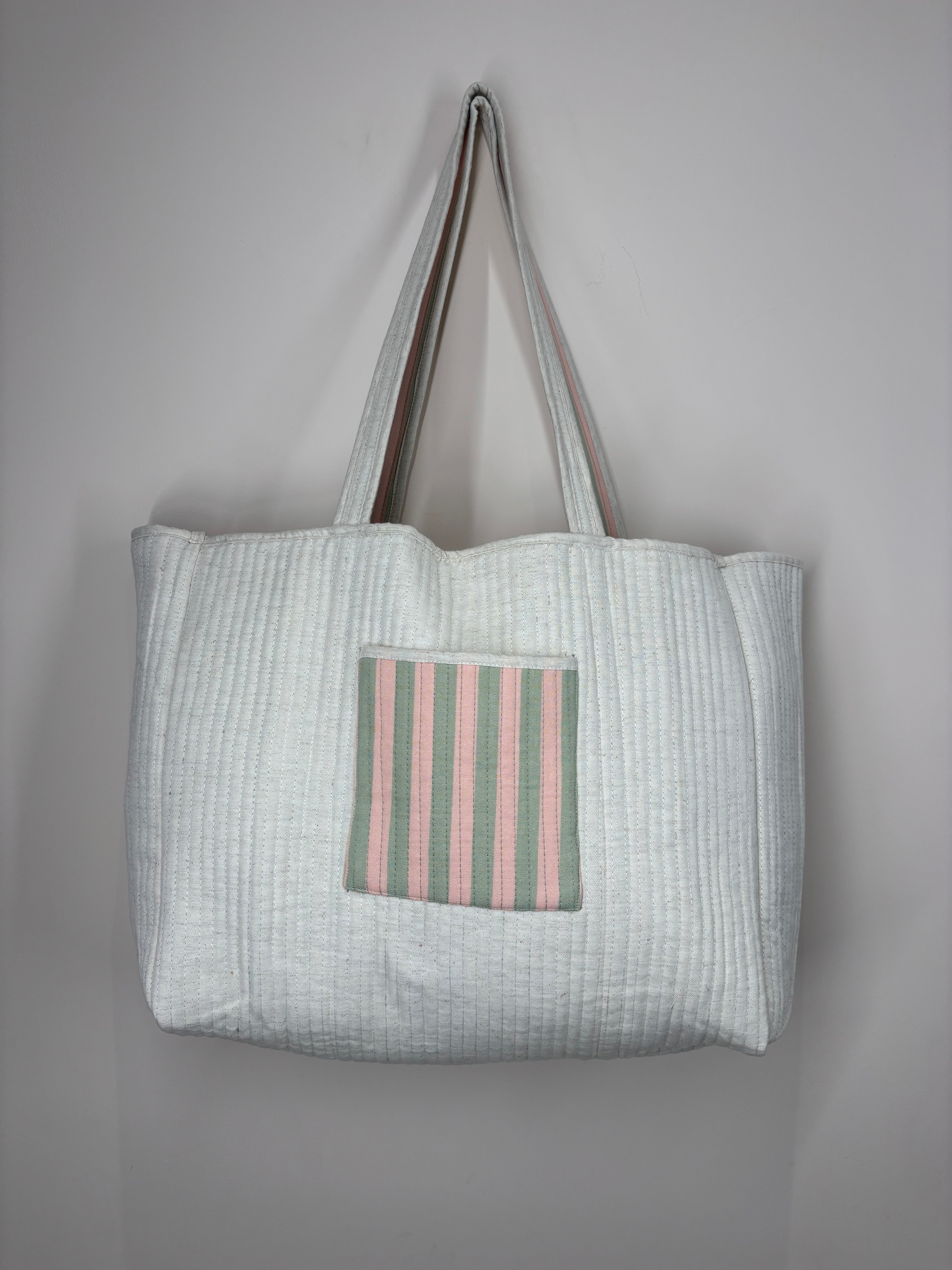 Riviera Stripe Reversible Shopper
