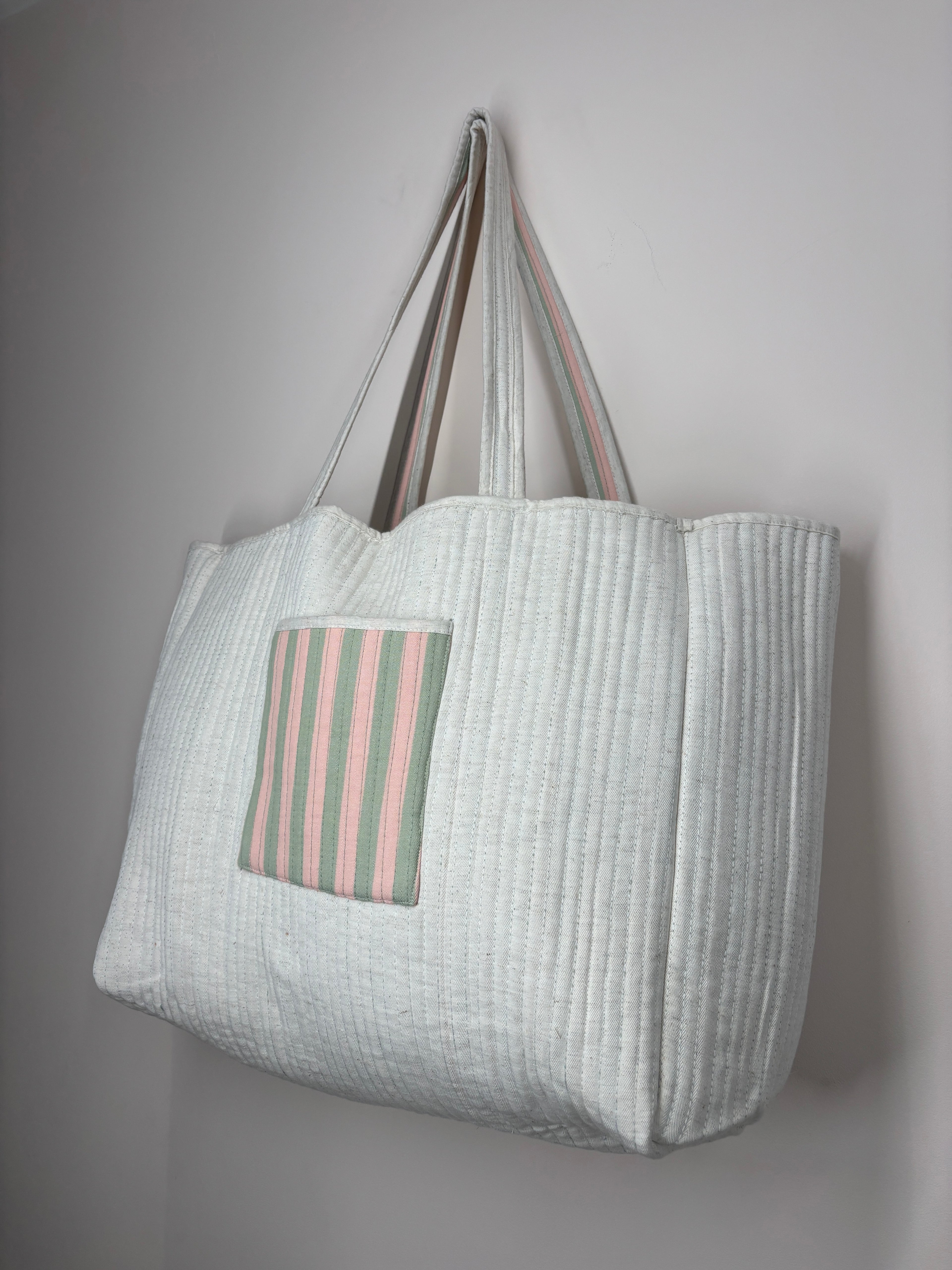 Riviera Stripe Reversible Shopper