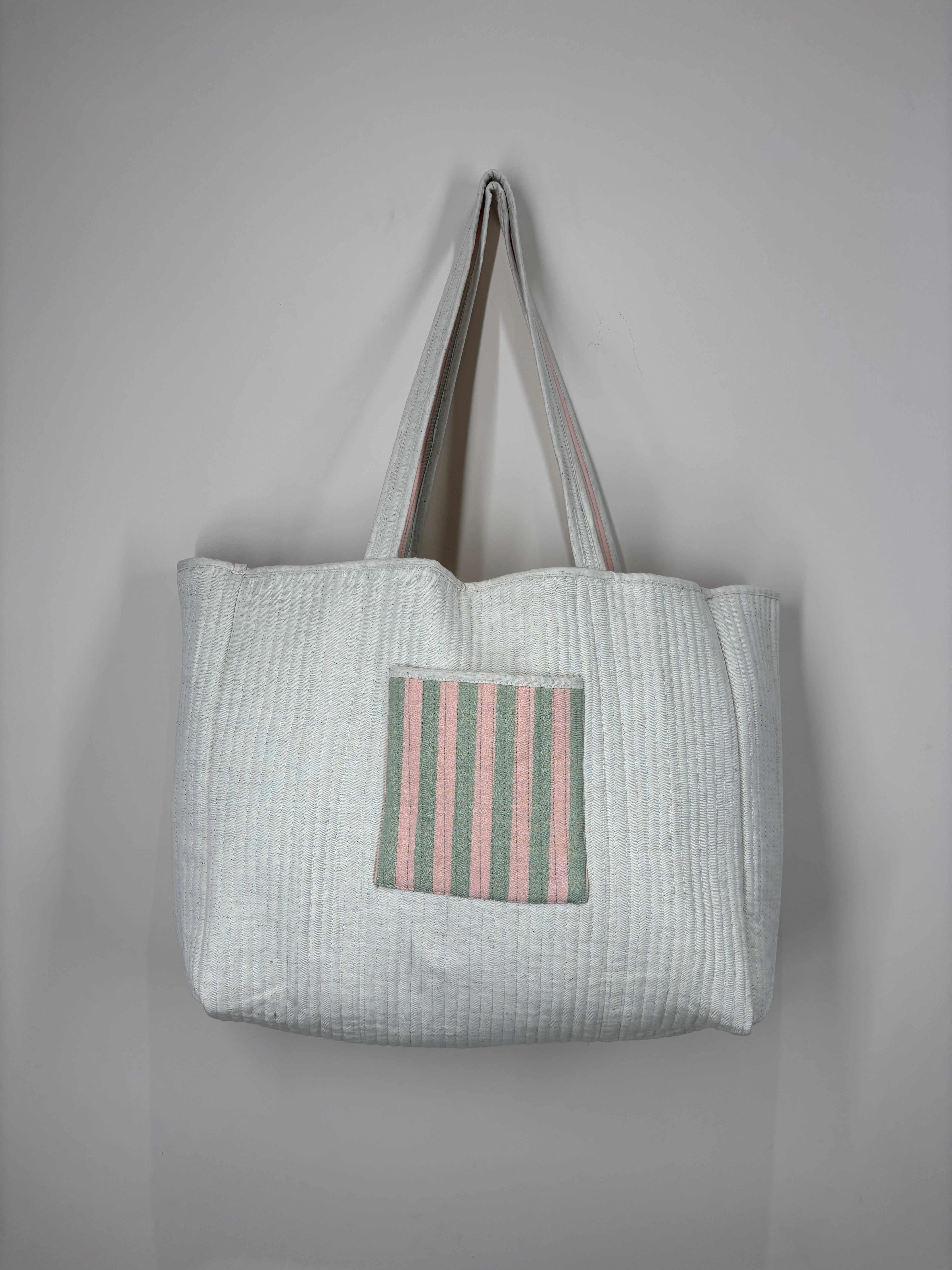 Riviera Stripe Reversible Shopper