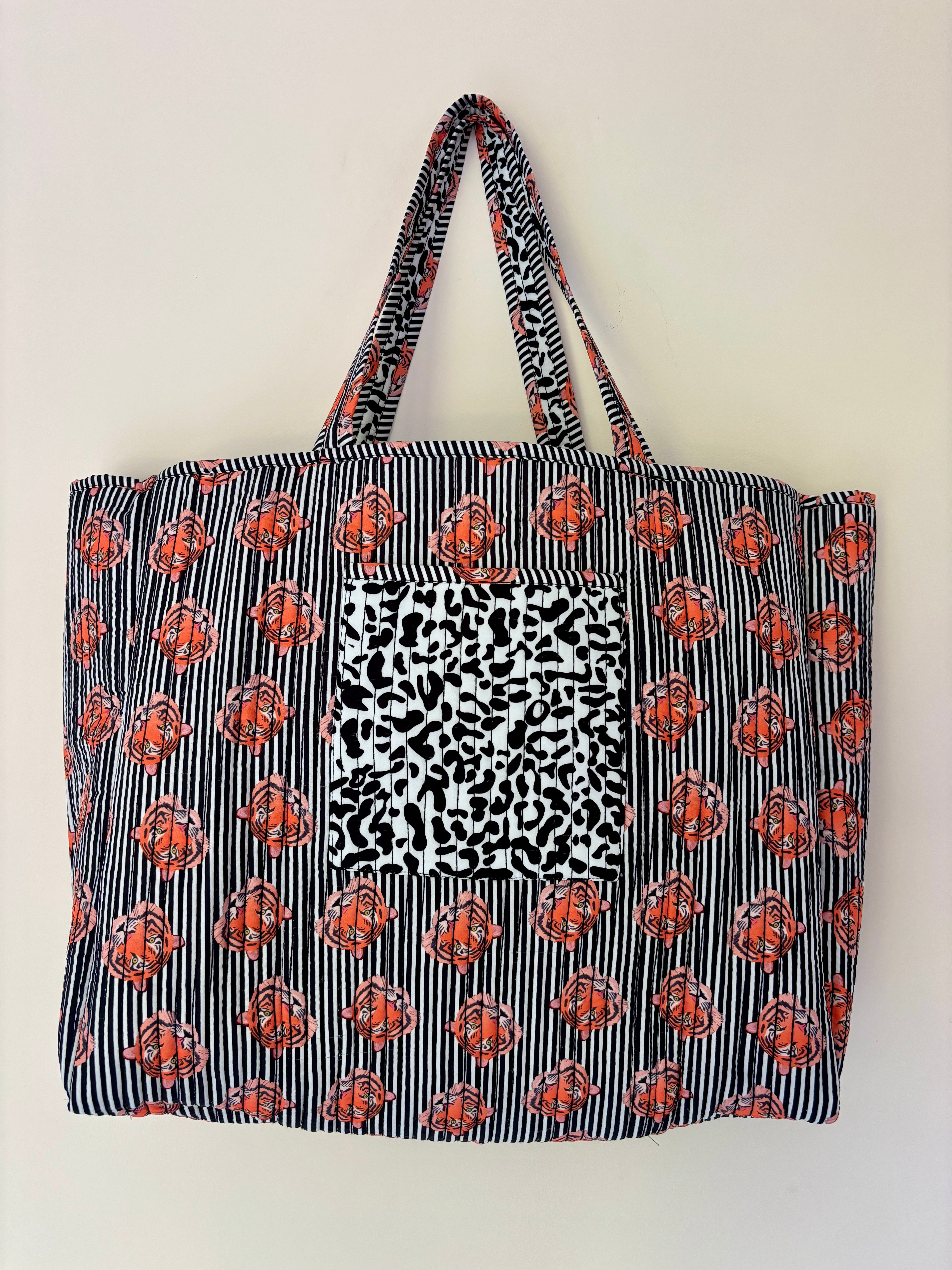 Tiger Face Reversible Shopper Bag