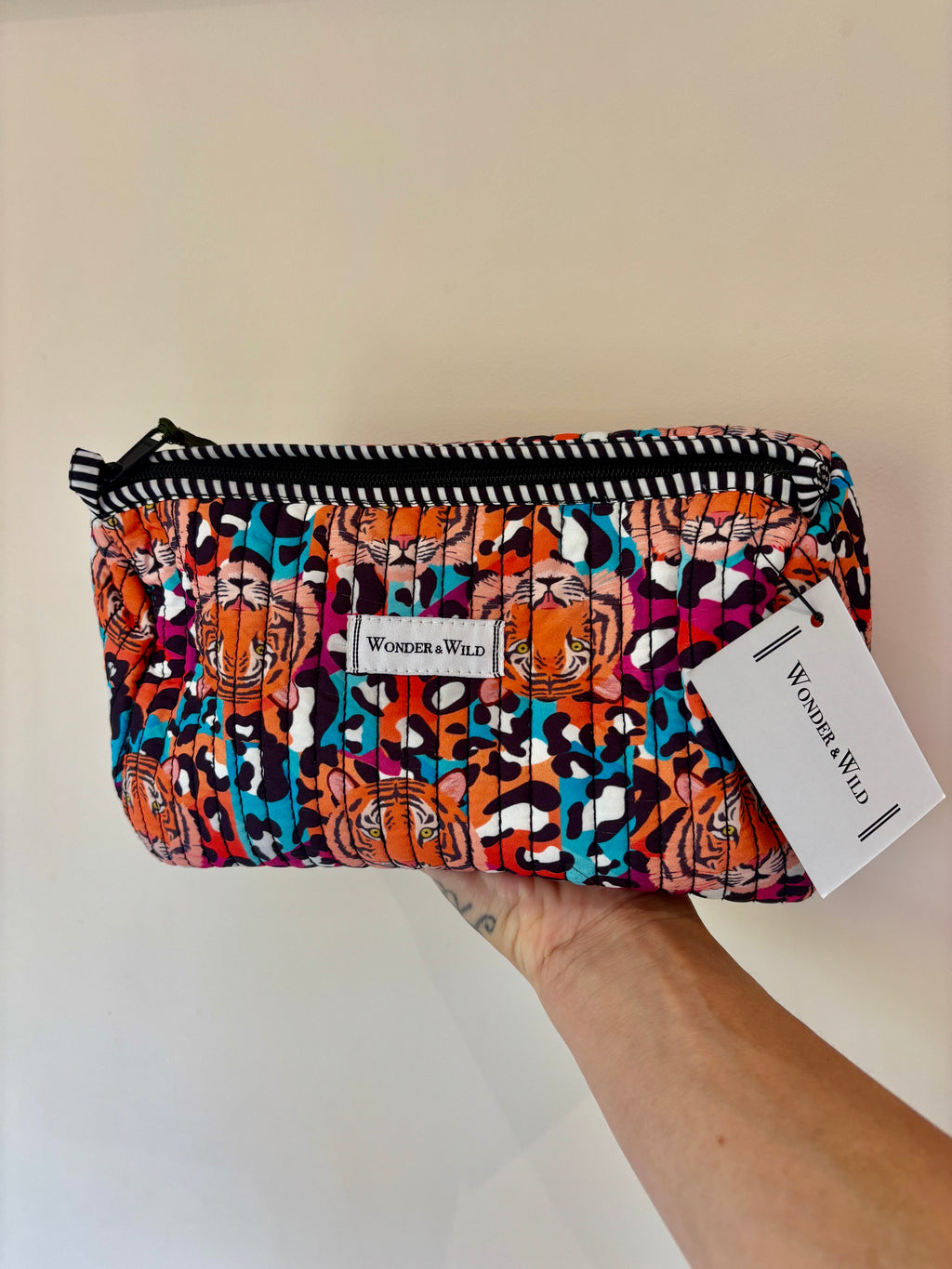 Leopard Tiger Reversible Organiser Bag