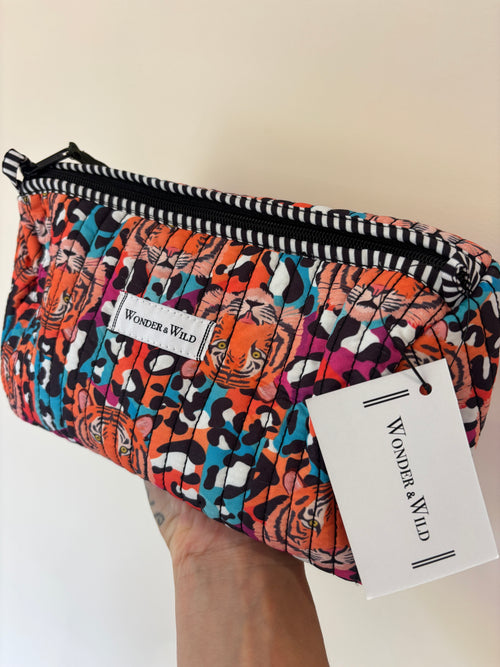 Leopard Tiger Reversible Organiser Bag