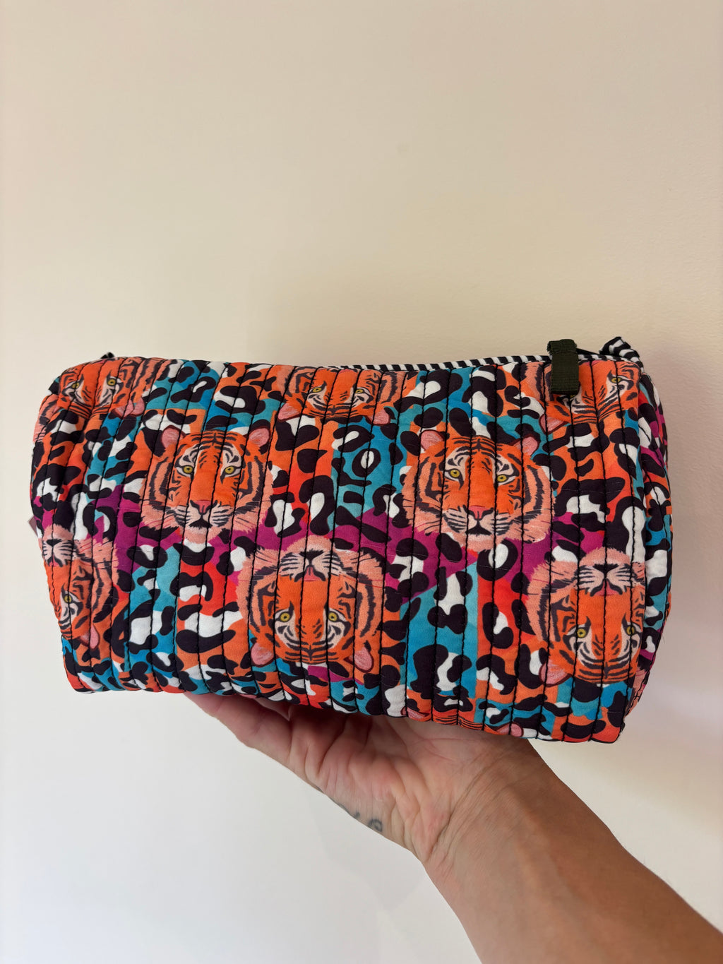 Leopard Tiger Reversible Organiser Bag